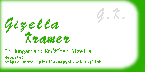 gizella kramer business card